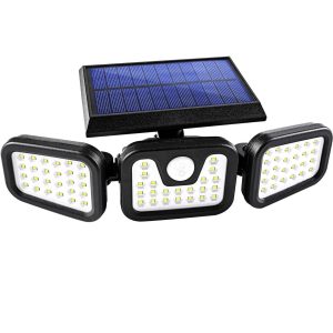 Outdoor Solar Security Light, Motion Sensor LED, Head Waterproof Lamp for All Seasons