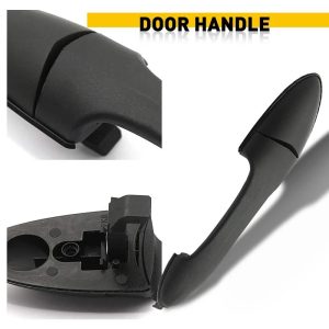 Outer Black Door Handle for Rear Left/Right, High-Quality Plastic, Perfect Fit, Durable, Quality Control Tested