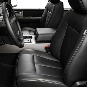Perforated Leather Seat Cover, Expedition Driver Bottom, Black, Comfortable & Durable Car Seat Protector