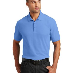 Port Authority K100 Men's Core Classic Pique Polo - Carolina Blue - XL