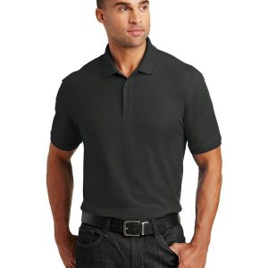 Port Authority K100 Men's Core Classic Pique Polo - Deep Black - L