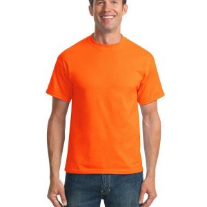 Port & Company PC55T Men's Tall Core Blend Tee - Safety Orange - 2XLT