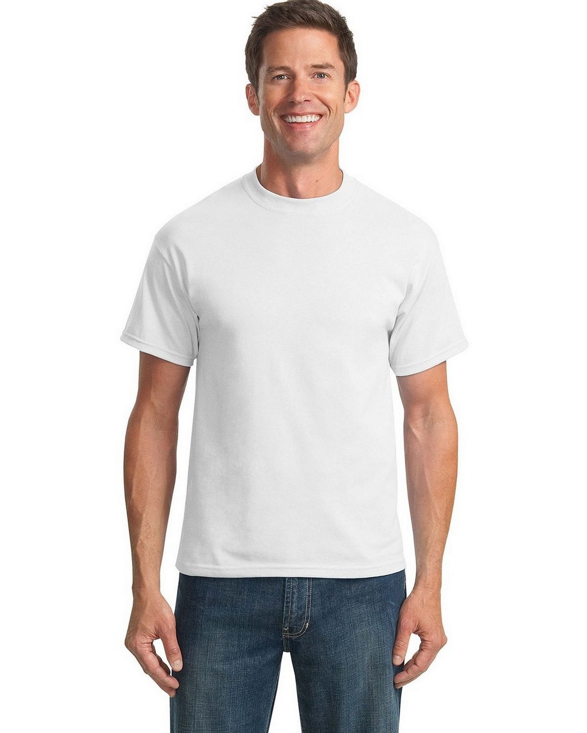 Port & Company PC55T Men's Tall Core Blend Tee - White - LT