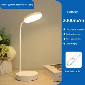Portable LED Desk Lamp, 3 Mode Eye Protection with Dimming, USB Touch Charge, for Bedroom, Bedside, and College Student