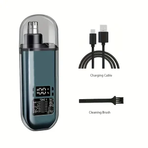 Portable Mini Compact Design with Fast Charge, USB Rechargeable Nose & Ear Hair Trimmer for Men