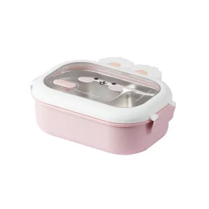 Portable Stainless Steel Lunch Box with Rabbit Design, Large Capacity, Sealed Bento Box for Kids, Perfect Birthday Gift