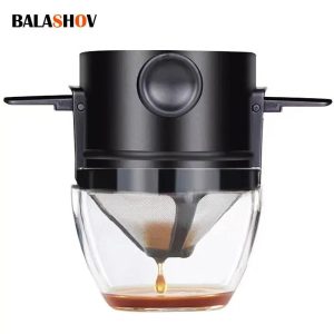 Portable Stainless Steel Reusable Coffee Funnel Tea Infuser Drip Filter