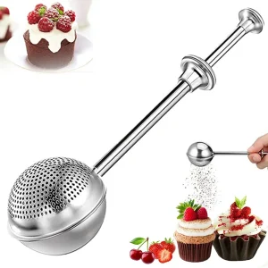 Powder Shaker Sugar Duster Flour Sieve for Cake Decorating, Baking Accessories, Powdered Sugar Spice Tool
