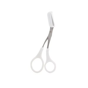 PrecisionTrim Stainless Steel Eyebrow Scissors with Comb