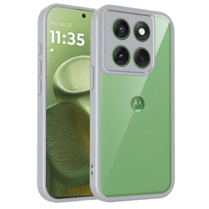 Premium Clear Shockproof Silicone Bumper Case for Motorola Edge 70
