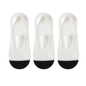 Premium Men's Invisible Boat Socks | 3-Pair High-Quality Waffle Pattern Set