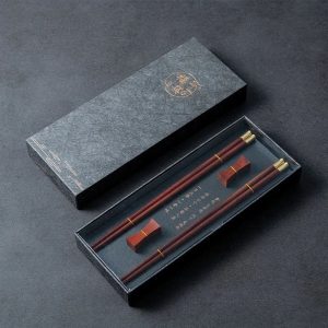 Premium Natural Red Sandalwood Chopsticks Set with Gift Box