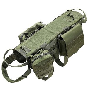 Professional Tactical Adventure Dog Harness with Utility Pouches