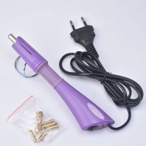Purple Hotfix Rhinestone Applicator - Fast Heating Iron-on Wand with Precision Tips