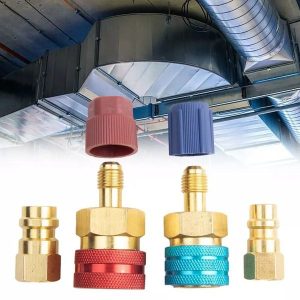 Quick Coupler Adapter, Car A/C High Low Side Conversion Kit for Easy Installation
