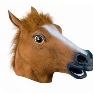 Realistic Horse Head Mask Costume for Halloween, Cosplay & Party Pranks