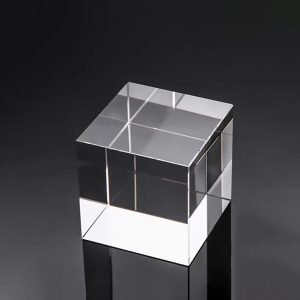 Rectangular Column Crystal Cube Artificial Crystal Glass Can Be Engraved with Patterns and Words Inside