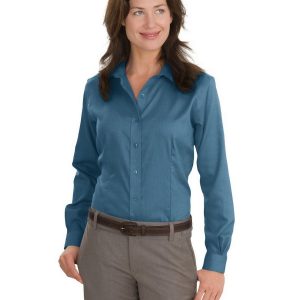 Red House RH47 Women's Nailhead Non-Iron Button-Down Shirt - Teal Blue - 4XL