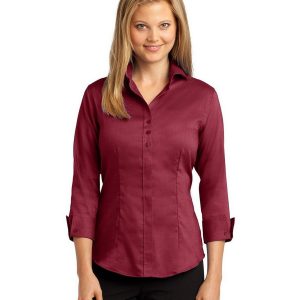 Red House RH69 Women's Nailhead Non-Iron Button-Down Shirt - Deep Red - S