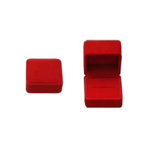 Red Velvet Jewelry Storage Case Set for Rings Earrings Pendants and Bracelets