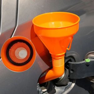 Refueling Funnel with Filter for Motorcycle Car Long Mouth Plastic Oil Funnel for Gasoline, Engine Oil, Auto Repair Tool