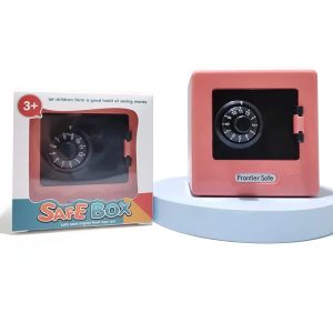 Retro ATM Mini Money Box with Rotating Password, Automatic Cash and Coin Saver Bank