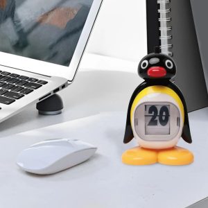 Retro Penguin Perpetual Calendar Decorative Desktop Ornament