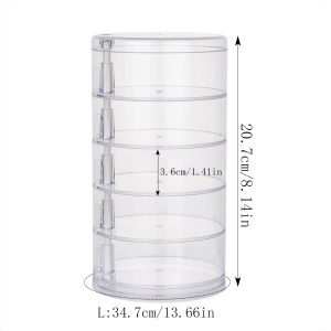 Rotating Jewelry Storage Box, Makeup Storage Rack, Bracelet Earring Organizer, Rotating Plastic Display Rack