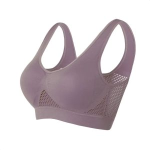 Seamless Mesh Plus-Size Wireless Sports Bra 6XL - Breathable Shockproof Crop Top