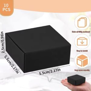 Small Kraft Paper Jewelry Gift Boxes 10-Pack Mini Cardboard Wrapping Boxes