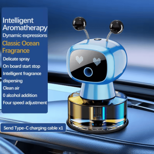 Smart Car Air Freshener - Rechargeable Aroma Diffuser with AI Sensing and 4 Adjustable Levels