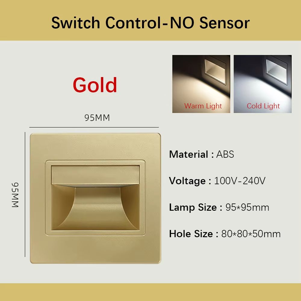 Smart Motion Sensor Recessed Stair & Wall Light with Voice Activation