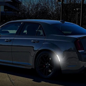 Smoked LED Side Marker Lights for Front & Rear Fender, Dynamic White Lighting, Waterproof Lifespan