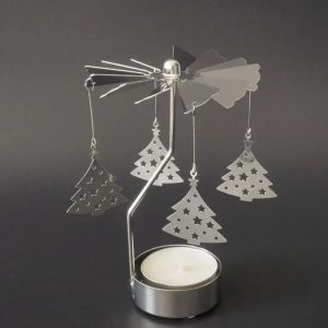 Spinning Rotary Metal Carousel Candle Holder
