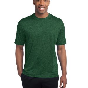 Sport-Tek TST360 Men's Tall Heather Contender Tee - Forest Green Heather - 3XLT