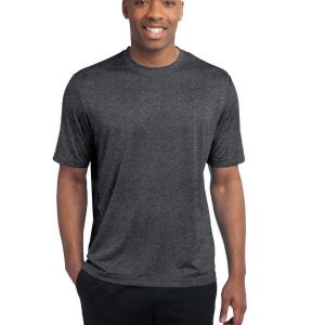 Sport-Tek TST360 Men's Tall Heather Contender Tee - Graphite Heather - LT
