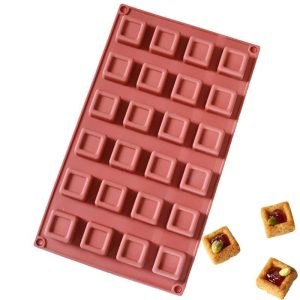 Square Donut Silicone Cake Mold Multi Cavity Baking Tray