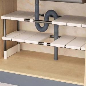 Stackable Wardrobe Partition Rack - Telescopic Closet Sorting Shelves & Clothing Organizer