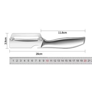 Stainless Steel Cane Peeler All Steel Kitchen Peeler Fruit Rack Peeler Wine Opener 2 in 1 Kitchen Gadgets Garlic Press