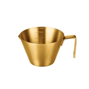 Stainless Steel Coffee Extraction Cup with Scale, Small Milk Spoon, Espresso Measuring Cup for Kitchen Tools, Perfect