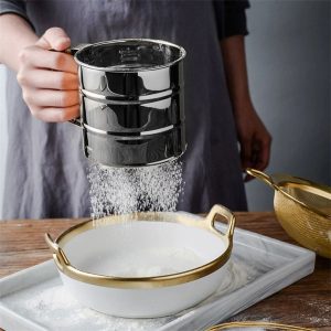 Stainless Steel Handheld Flour Sifter, Fine Mesh Baking Sieve for Effortless Sifting