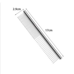 Stainless Steel Pet Grooming Comb: Remove Pet Hair Easily
