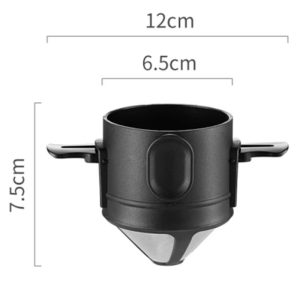 Stainless Steel Portable Coffee Dripper - Reusable Pour Over Coffee & Tea Filter Set