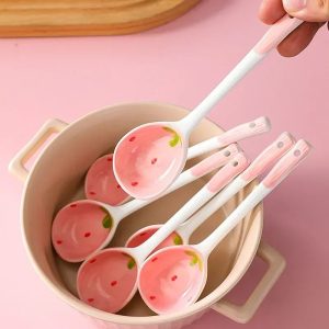 Strawberry Ceramic Soup Spoon