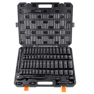 SucceBuy 1 2 Inch Drive Impact Socket Set with 6 Point Cr V Steel for Auto Repair and Heavy Duty Use