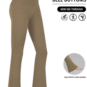 Super Soft Plus Size Flare Pants, High Waisted Tummy Control Leggings, Bootleg Bell Bottoms for Running