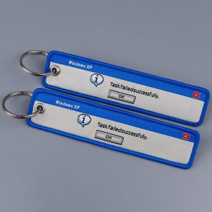 Task Failed Successfully Embroidered Keychain - Funny Key Tag for Motorcycles, Cars, Backpacks - Durable Gift Accessory