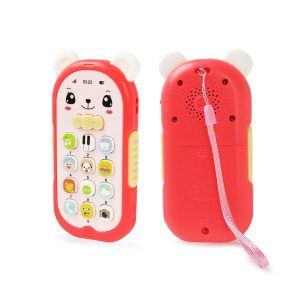 Teether Phone with Sound & Light, Baby Musical Cartoon Mobile Learning Toy Educational Gift for Babies