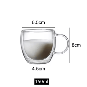 ThermoClear Double Wall Glass Coffee Cup Heat-Resistant Drinkware Set