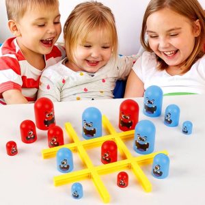 Tic Tac Toe Intellectual Game, Multiplayer Party Board Game for Kids & Adults